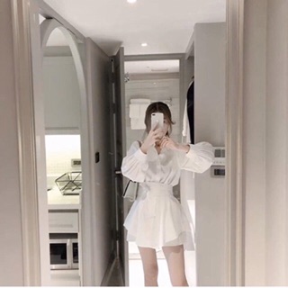 SET ÁO SƠMI CỘT EO QUẦN SHORT