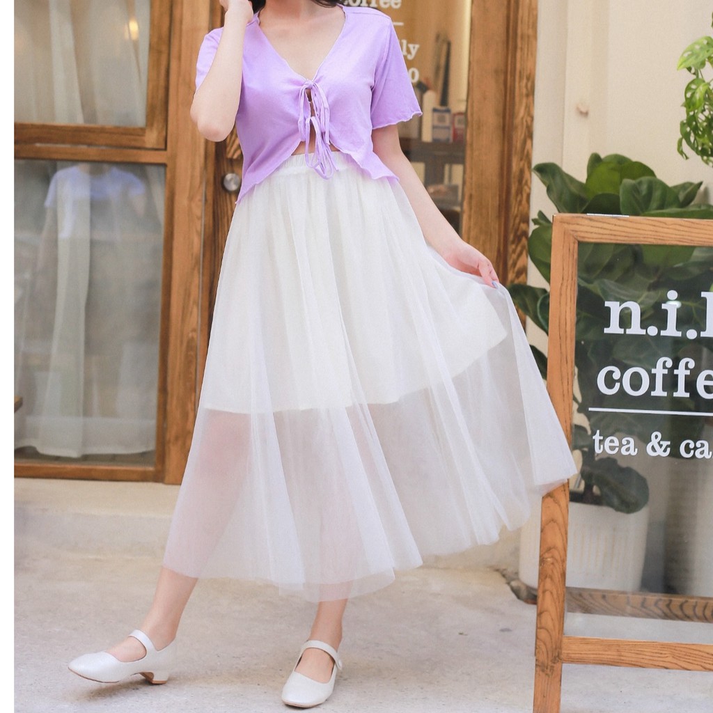 Chân váy nữ đi chơi nathy skirt  thiết kế trong ngắn ngoài dài caocaobycaochen 2 màu đen trắng có bigsize
