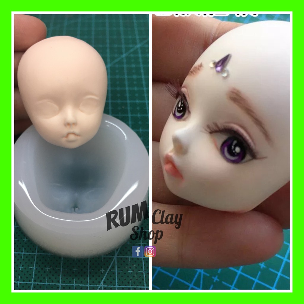 [R79] Khuôn Silicone mặt Doll to