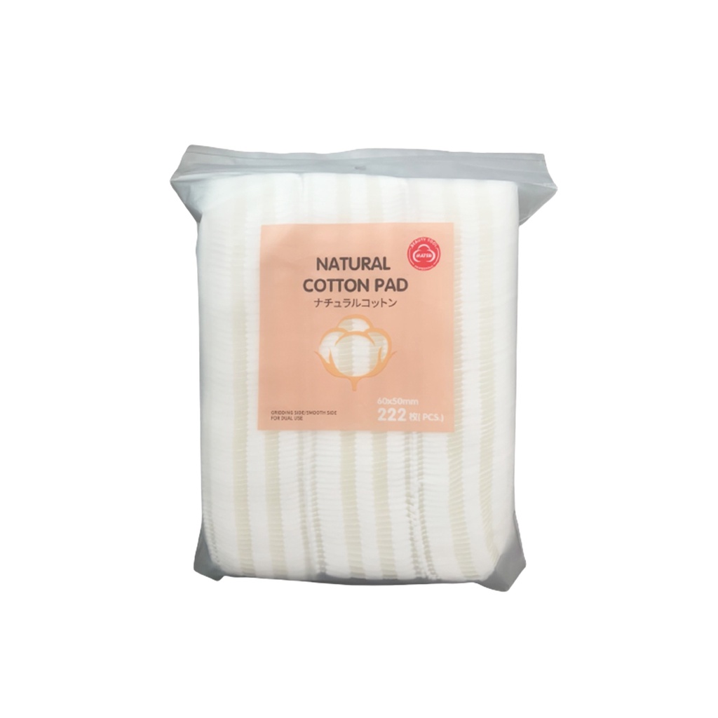 Bông Tẩy Trang 3 Lớp Natural 222 Pcs Mẫu Mới