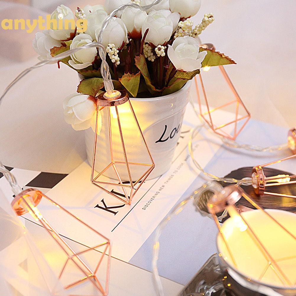 Dây đèn led 10 bóng kiểu dáng hình học trang trí nội thất