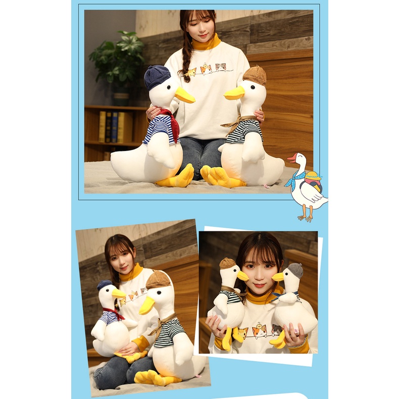 Thú Nhồi Bông Hình Chú Vịt Hoạt Hình Đáng Yêu Cartoon Animal Duck Painter Plush Doll Đồ chơi nhồi bông đồ chơi mềm dễ thương Đồ chơi mềm mại Quà tặng sinh nhật cho trẻ em