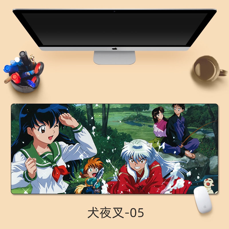 Tấm Lót Chuột Và Bàn Phím Máy Tính Khổ Lớn 700x300 In Hình Anime Inuyasha Tiện Dụng