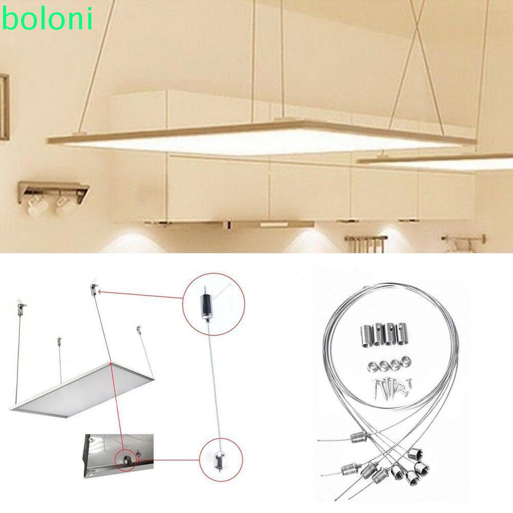 [COD] Mounting Led Panel Hanging Suspension Wire Accessory Kit Lamp Sling Wires & Screws Panel lights Ceiling Light Lifting Adjustable Steel Rope/Multicolor