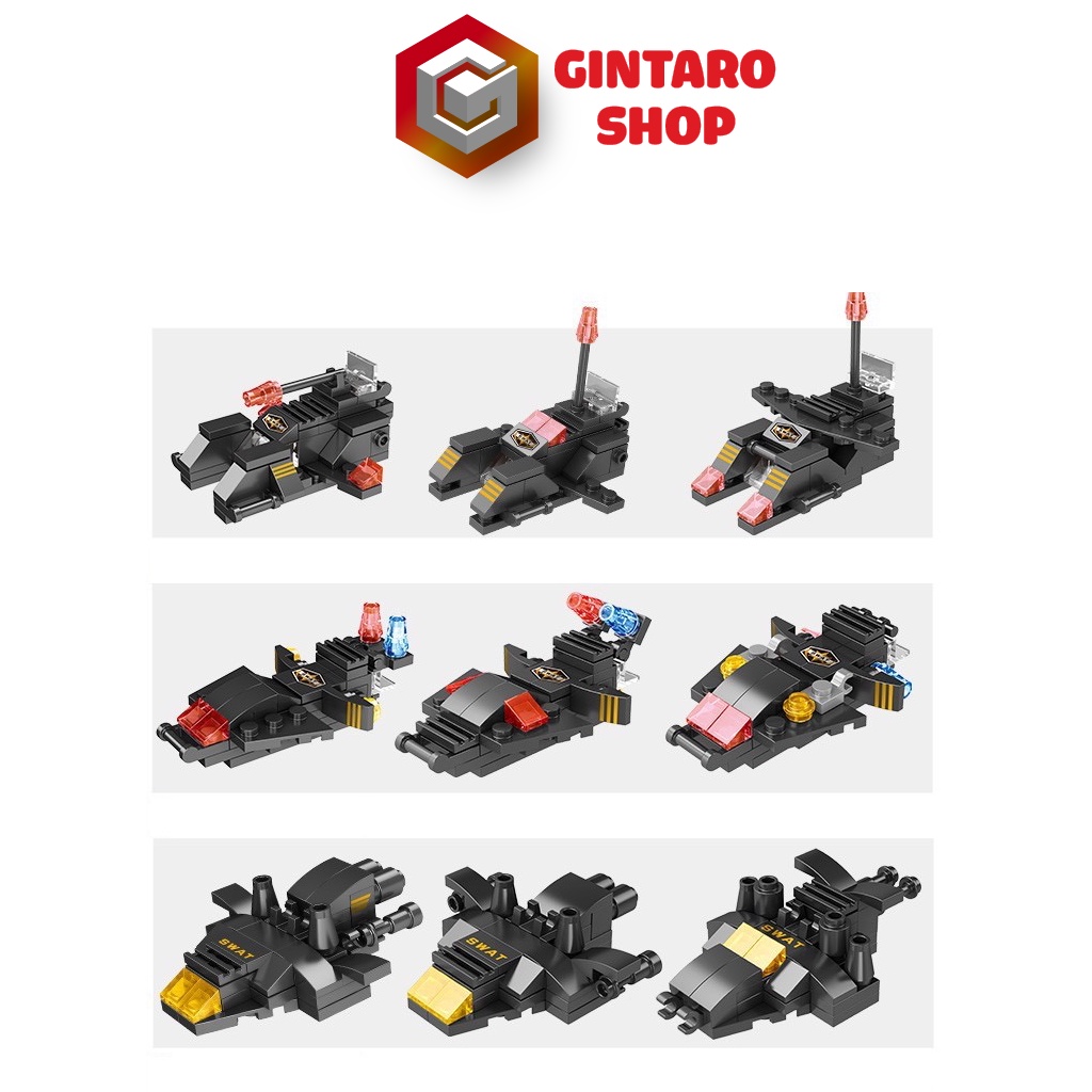 Bộ xếp hình Lego cảnh sát robot Swat cho bé giúp phát triển tư duy và khả năng sáng tạo GINTARO SHOP