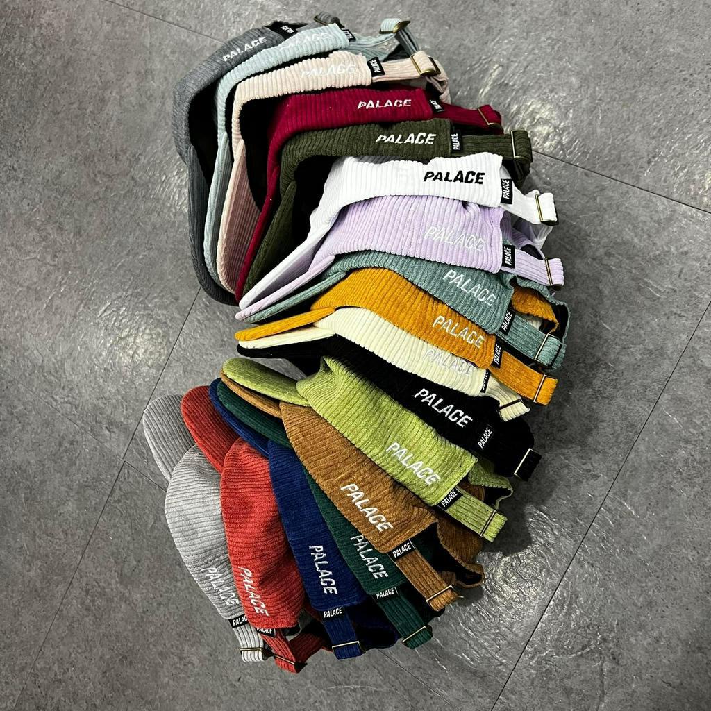 Nón lưỡi trai thêu chữ P chất liệu nhung tăm (corduroy)