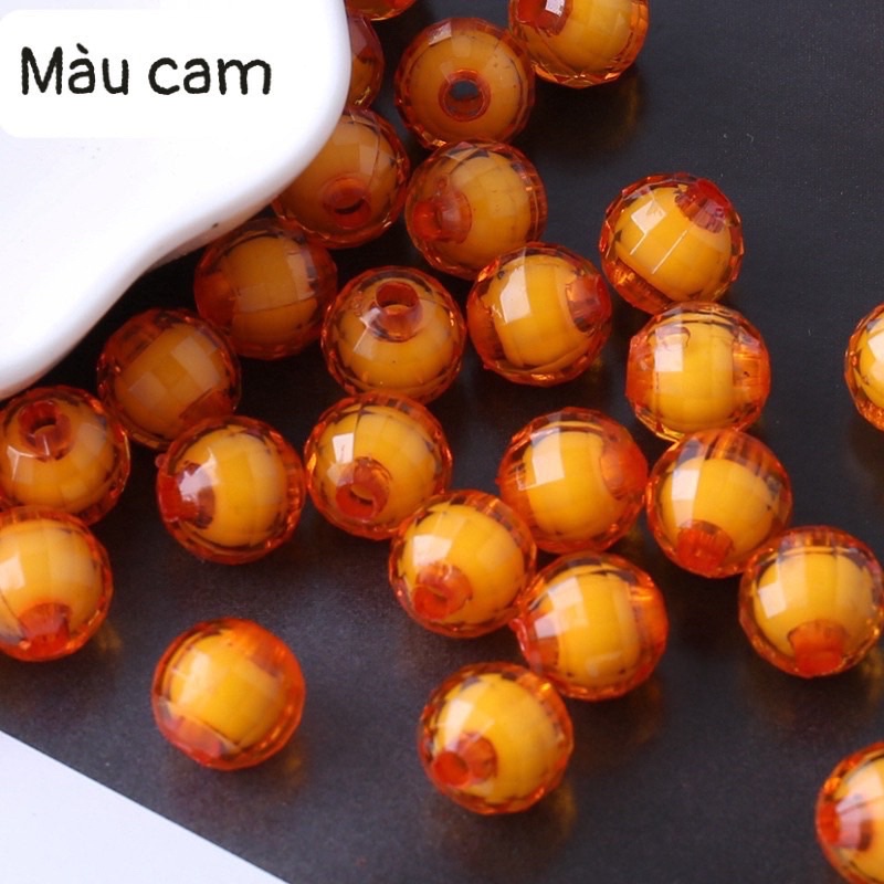 Hạt cườm acrylic 10mm,hạt tròn 10 ly, làm nhuỵ hoặc nụ hoa đá pha lê