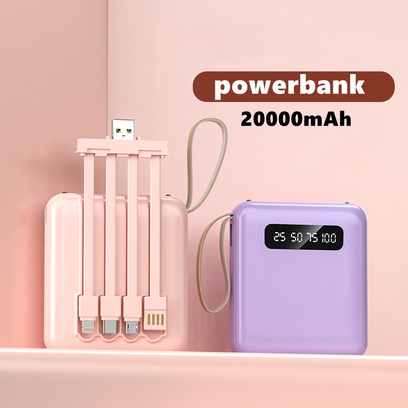 Sạc dự phòng YM493s 20000mAh 3 đầu ra với dây cáp Type-C thích hợp cho ip