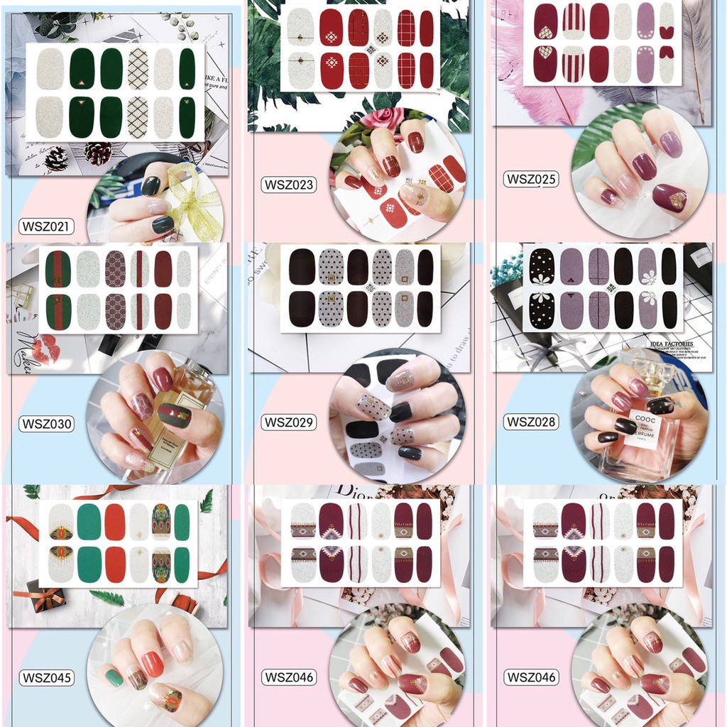 Set Sticker Dán Móng Tay 3D Cực Xinh Cho Các Nàng P230 - Nail Wraps HOT TREND