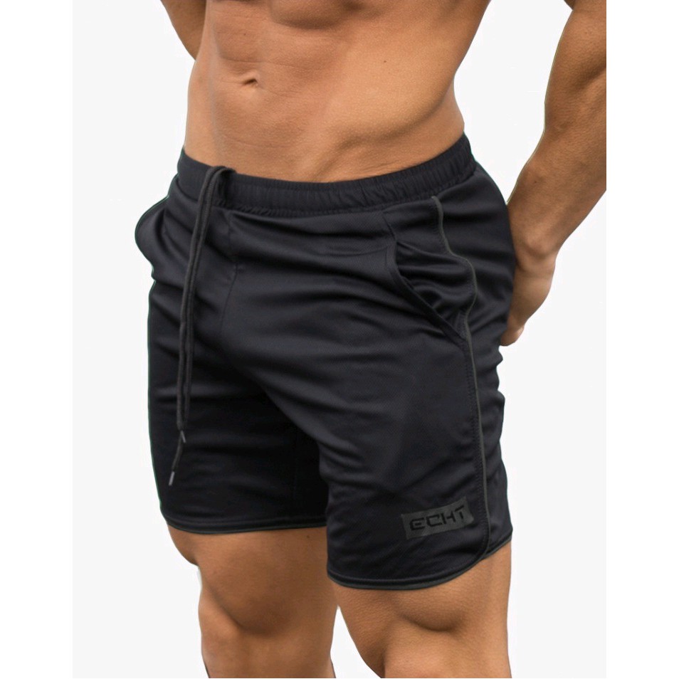 Quần Short Thể Thao Nam Viền Màu In Logo ECHT Kiểu Dáng Thời Trang Zenkocs3 MEN SHORTS 053