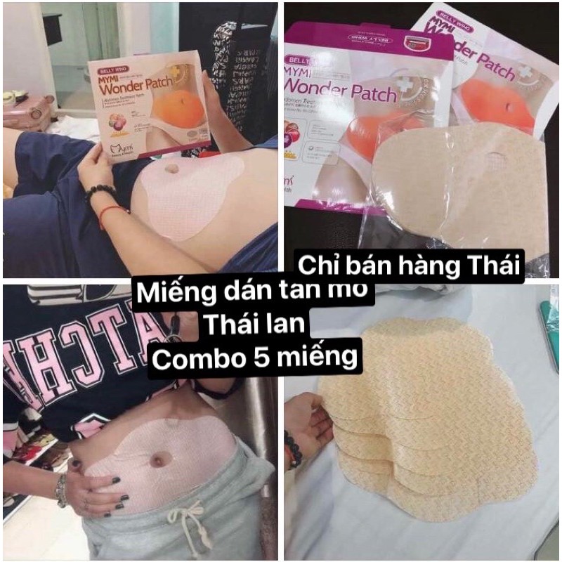 [CHỈ BÁN HÀNG THÁI] 5 MIẾNG DÁN TAN MỠ THÁI LAN [SẴN][FREESHIP][HIỆU QUẢ][HÀNG CHUẨN]