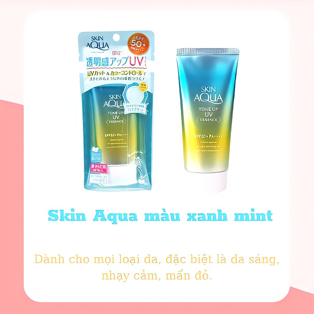 Kem Chống Nắng Kiềm Dầu Tone up Skin Aqua UV SPF 50+ PA++++ Nhật Bản