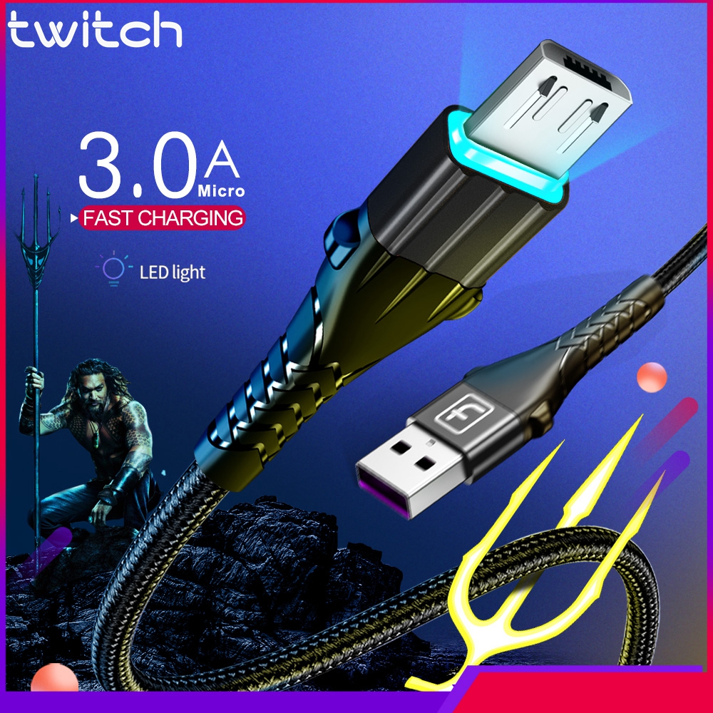 Cáp Sạc Micro Usb Twitch 3A Cho Samsung Huawei 0.15m / 0.5m / 1m / 2m