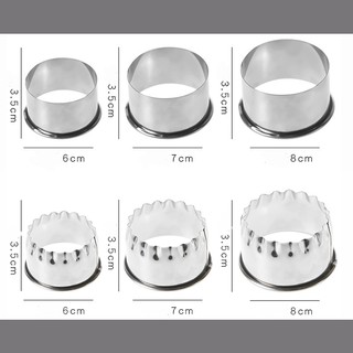 HCM - Bộ 3 khuôn Cutter tròn cắt bột làm bánh xếp sủi cảo há cảo hay nui kiểu ý