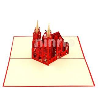 Nhà thờ Đức Bà Sài Gòn thiệp nổi 3D