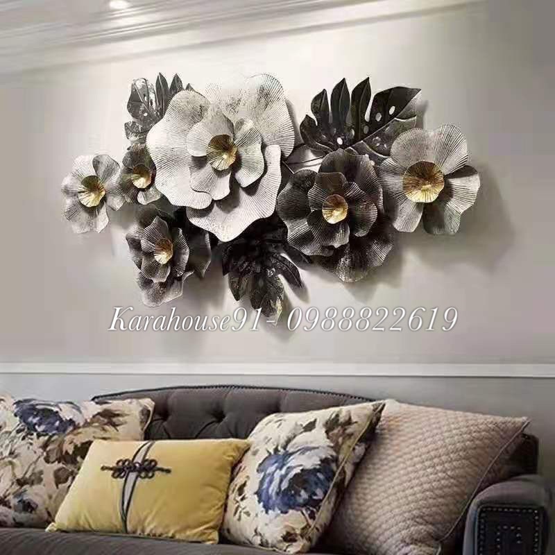Tranh sắt treo tường, decor phòng khách cao cấp, hiện đại. BH 3 năm