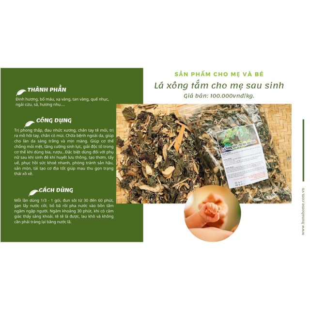Lá xông tắm cho mẹ sau sinh