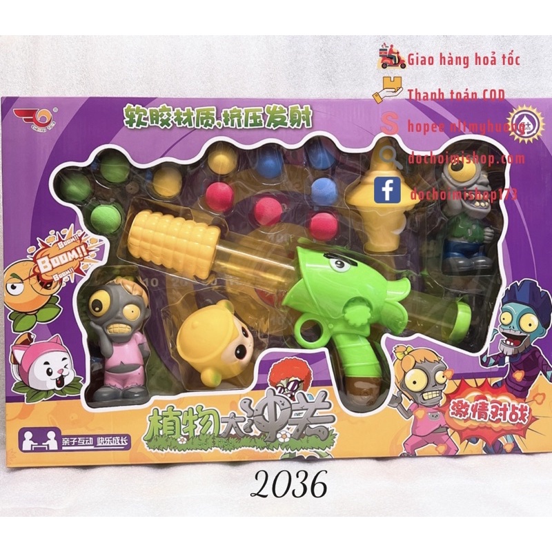 Có Sẵn - Bộ Bắn Banh Zombies Plants 2028 2035 2036