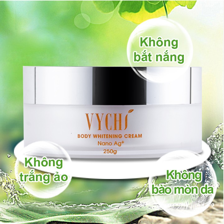 Kem trắng da Body Whitening Cream 250gr tinh thể Nano bạc dưỡng trắng da toàn thân