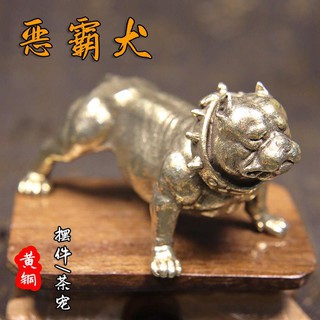 Đồ trang trí bằng đồng thau rắn hình chú chó bull pháp thời trang hiện đại 134