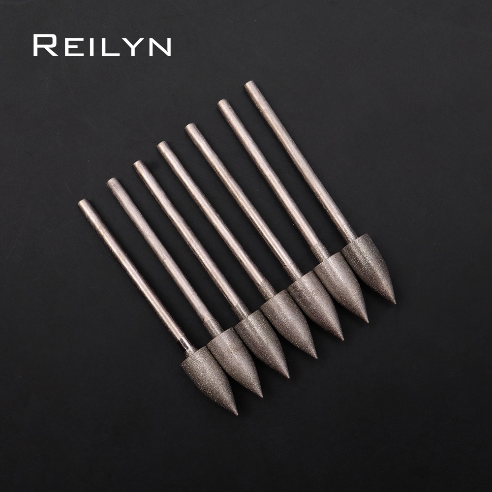 10 Chiếc 400 Chiếc# Đầu Mài Đánh Bóng Kim Cương 2.35mm 1-6mm
