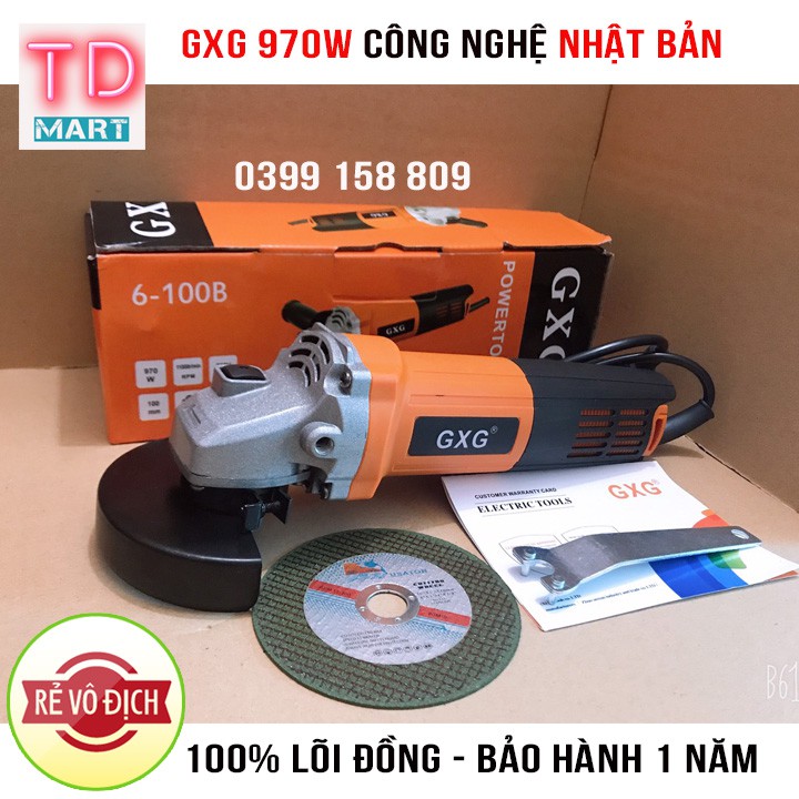 máy mài, máy cắt cầm tay GXG 970W Lõi Đồng made in JAPAN