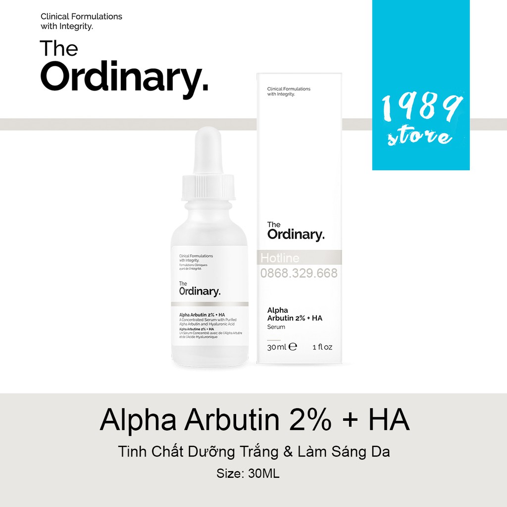 Tinh Chất Dưỡng Trắng và Sáng Da Alpha Arbutin 2% + HA The Ordinary 30ML