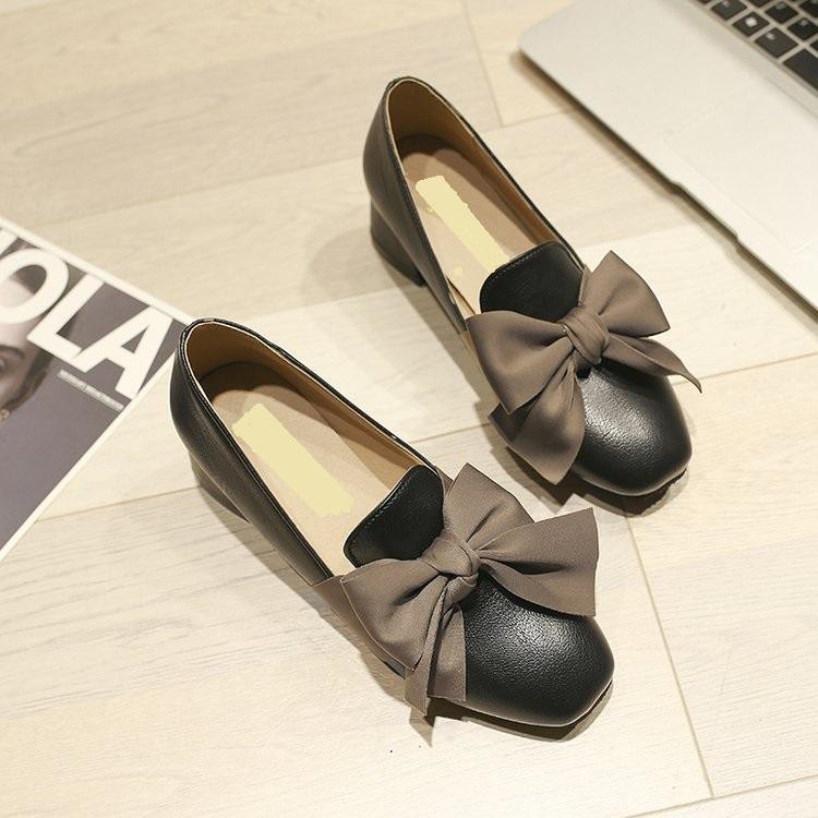 Giày búp bê nơ vải đế vuông xinh xắn LN_P4 | BigBuy360 - bigbuy360.vn