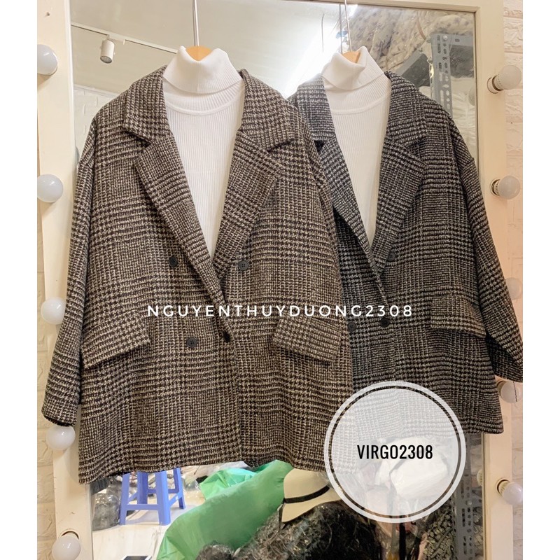 [Ảnh thật/Video]Áo khoác dạ phong cách ulzzang/Áo khoác dạ túi vát Quảng Châu | BigBuy360 - bigbuy360.vn