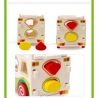 Xe đồ chơi gỗ lắp ráp thả hình cho bé