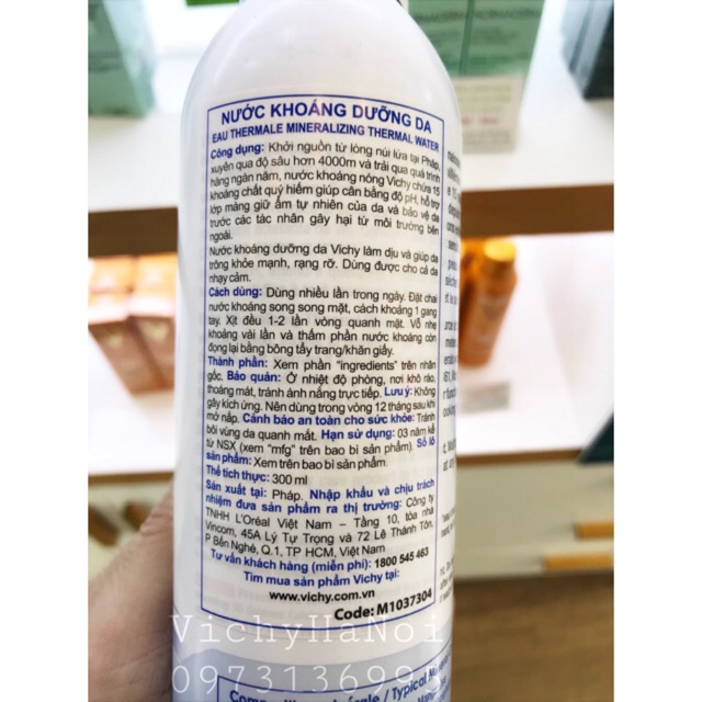 Xịt Khoáng Dưỡng Da Vichy Mineralizing Thermal Water 300ml | BigBuy360 - bigbuy360.vn