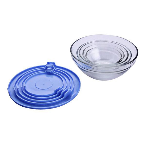 Bộ 5 bát thủy tinh Cooking Bowl bát thủy tinh chịu nhiệt có nắp (Màu ngẫu nhiên) SẠCH SẼ TIỆN DỤNG