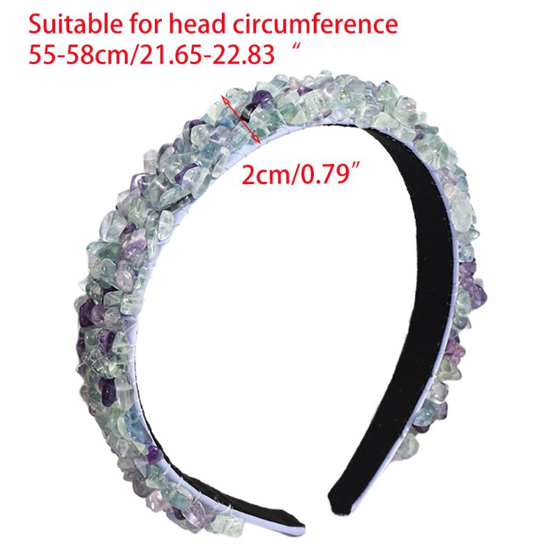 Flgo Băng Đô Đính Đá Nhỏ Nhắn Nhiều Màu Sắc Phong Cách Baroque Cho Nữ