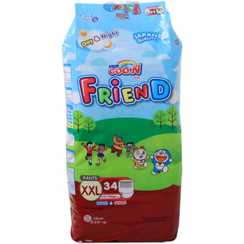 Tã quần Goon Friend Size XXL 34 Miếng (Cho bé 15 đến 25 Kg)