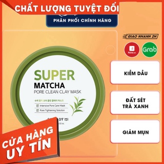 SIÊU SALE Mặt Nạ Đất Sét Trà Xanh Giúp Làm Sạch, Thu Nhỏ Lỗ Chân Lông Some By Mi Super Matcha Pore Clean Clay Mask 100g