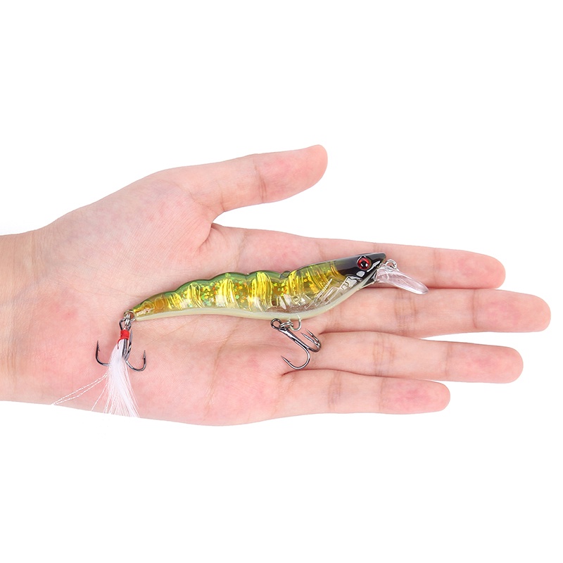 Mồi Câu Cá Hình Con Tôm Nhân Tạo Bằng Nhựa 13.6g/9.5cm
