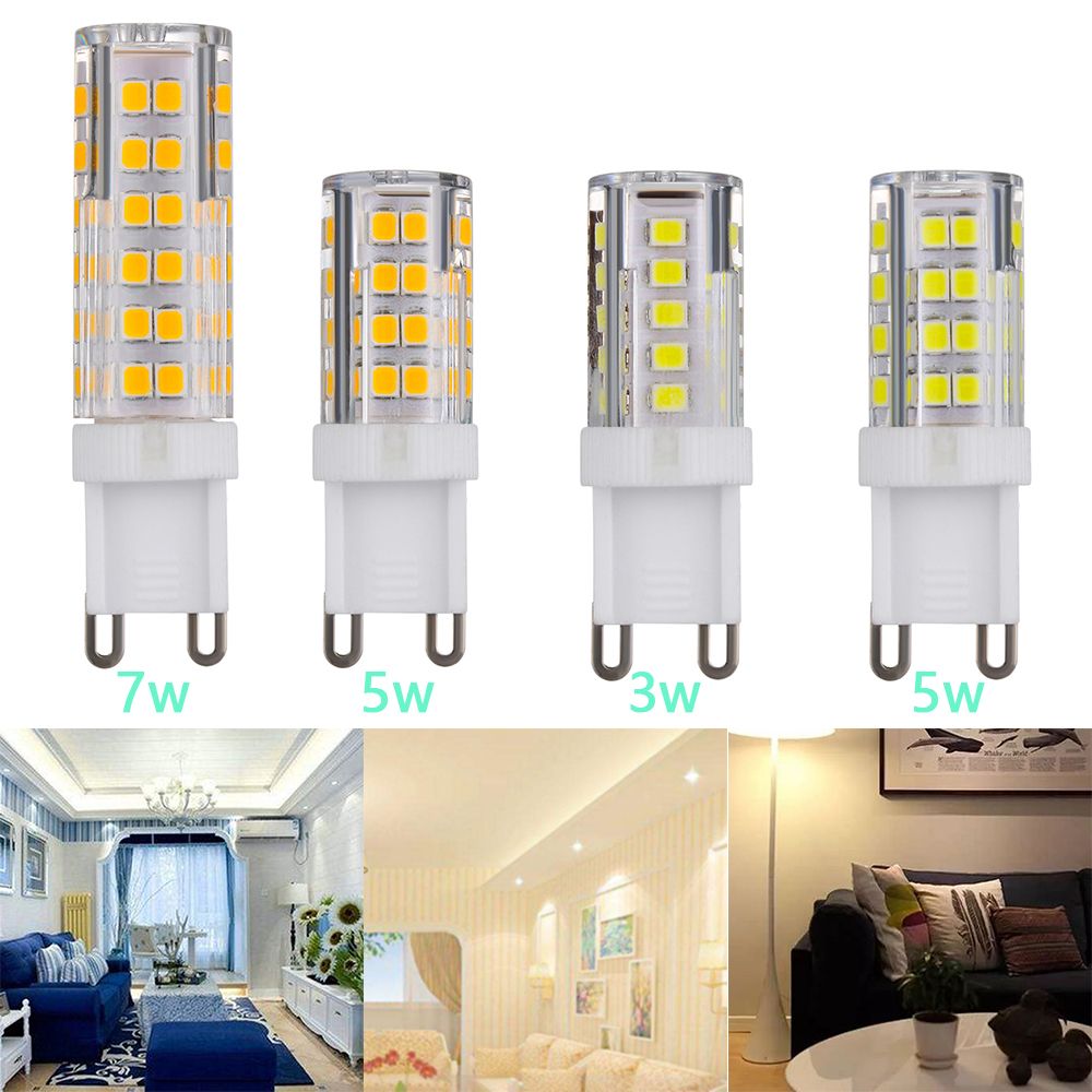 ☆YOLA☆ 3/5/7W New Halogen Lamp 360 Degree Bulb G9 LED Light AC 220V SMD2835 Chandelier 3000K/6000K Ceramic/Multicolor