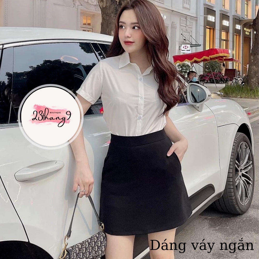 Chân váy công sở chân váy bút chì dáng dài dáng ngắn chất umi cao cấp cạp cao co giãn 4 chiều 23thang9