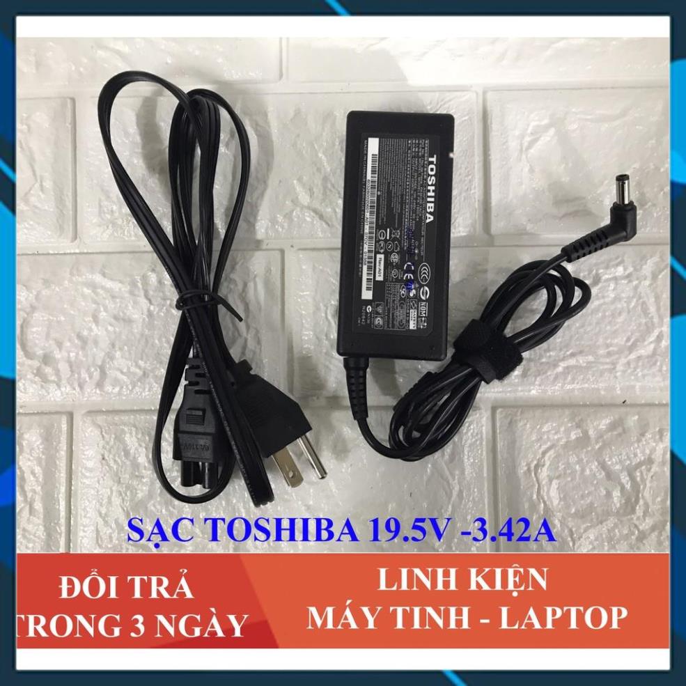 Sạc Laptop Toshiba 19V - 3.42A - 65W Kèm dây nguồn ( Adapter Toshiba 19V - 3.42A ) | FREE SHIP ĐƠN TỪ 50K