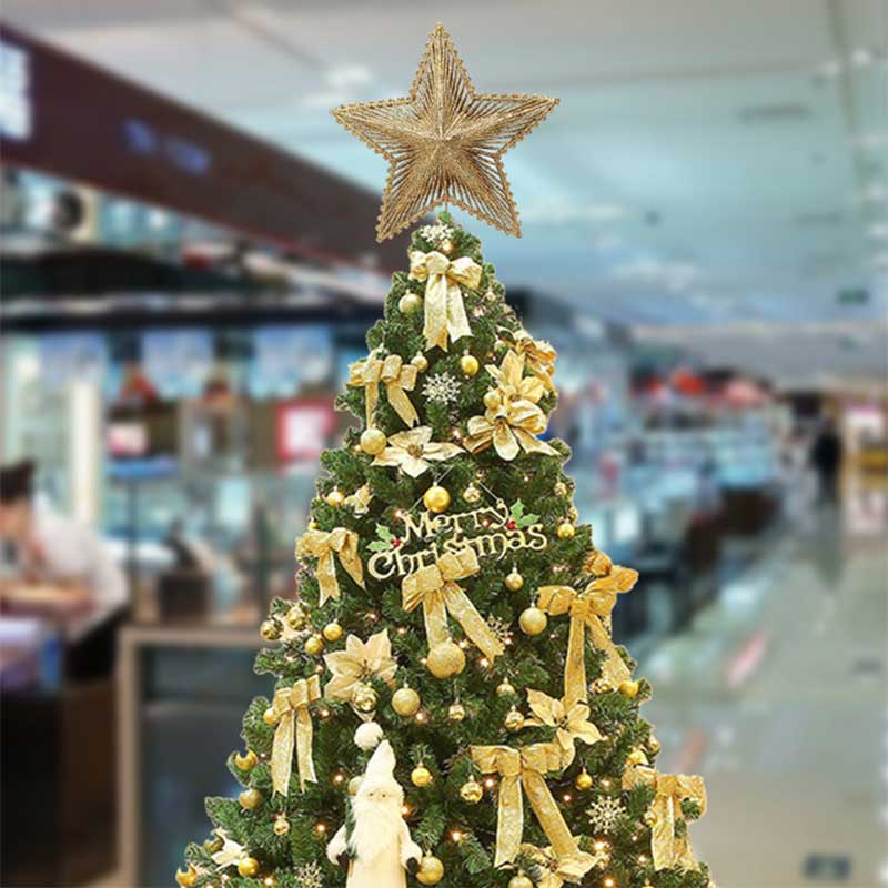 Ngôi sao gắn trên đỉnh cây thông Noel bằng sắt dùng trang trí nhà cửa sáng tạo