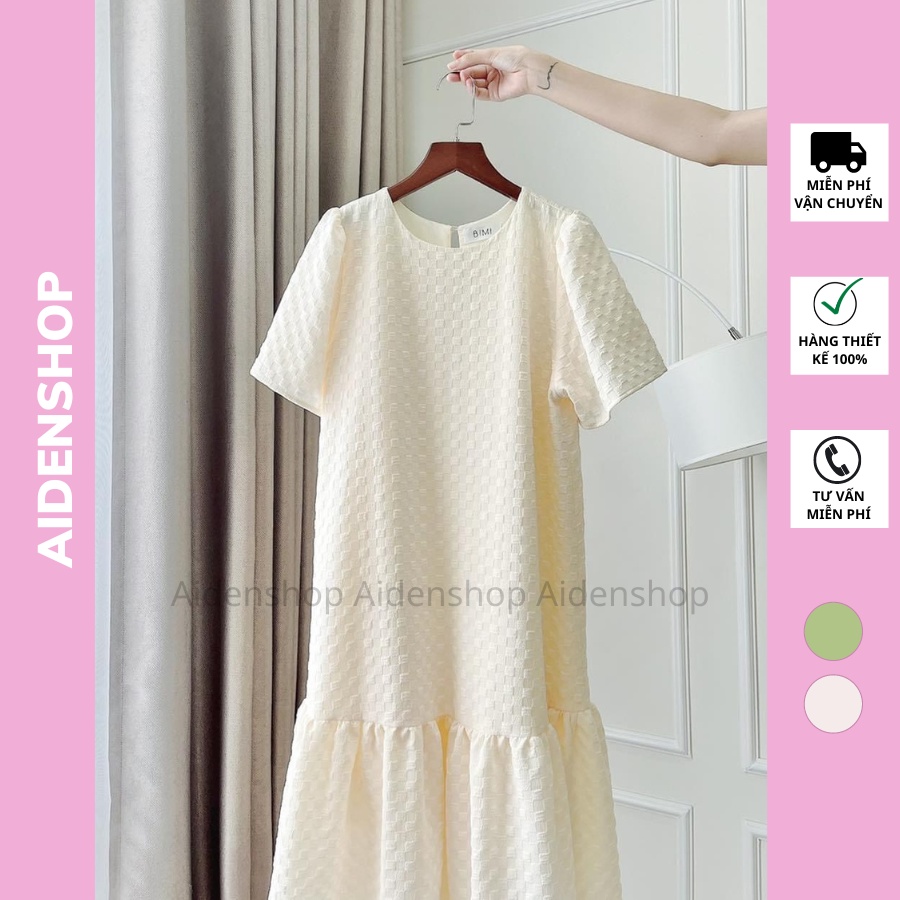Váy bầu thiết kế dự tiệc Aidenshop đầm bầu công sở mùa hè suông