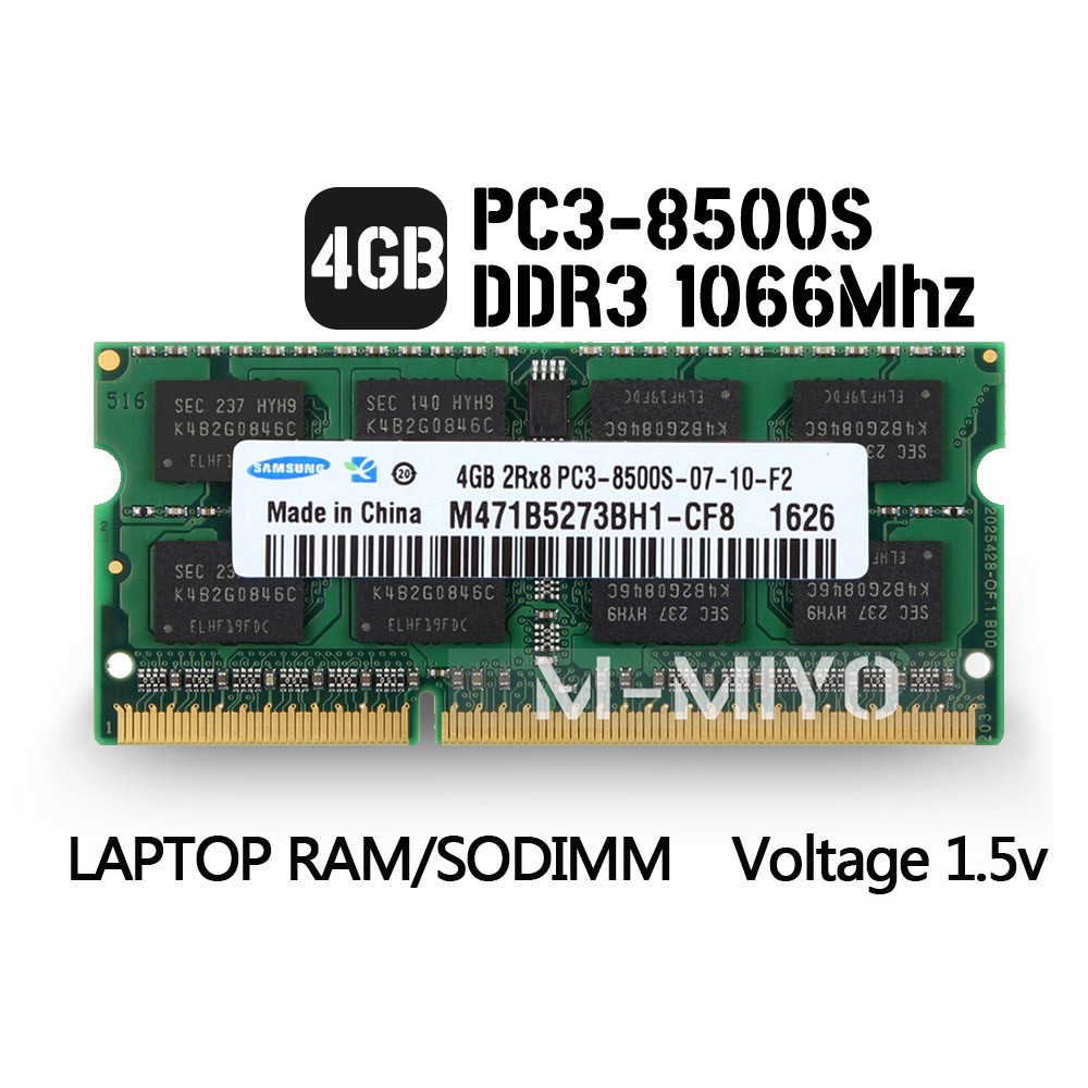 Bộ nhớ RAM Chuyên Dụng Cho Laptop Samsung 4GB 2RX8 DDR3 1066MHz PC3-8500S 204PIN SO-DIMM | BigBuy360 - bigbuy360.vn