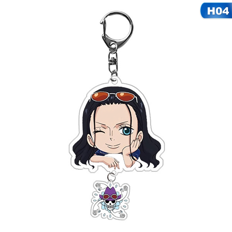 flowersqueen Móc khóa hình nhân vật hoạt hình One Piece dễ thương