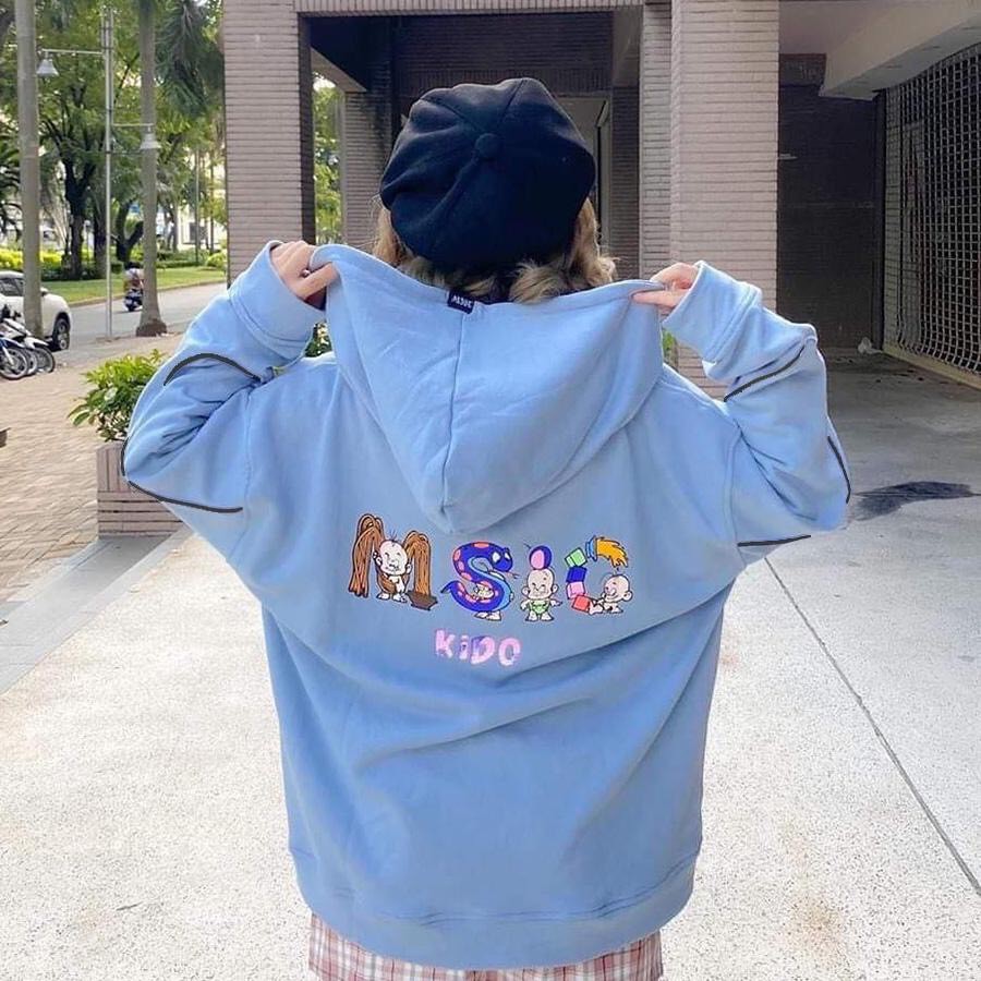 Áo khoác nữ Hoodie form rộng Khóa Dây Kéo Chất Liệu Thun NỈ Ngoại - TP9006 | BigBuy360 - bigbuy360.vn