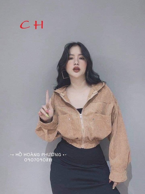 Áo khoác nhung tăm túi hộp CH12 | BigBuy360 - bigbuy360.vn