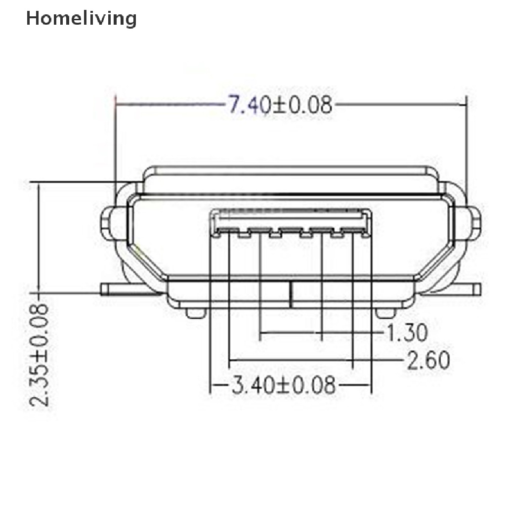 Set 20 Ổ Cắm Micro USB Type B 5-Pin 180 SMD Chuyên Dụng