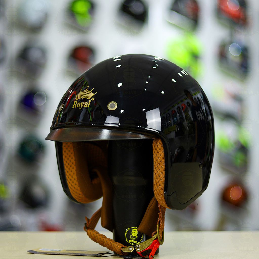 [Chính hãng] Nón bảo hiểm kính âm Royal M139 Đen bóng (tặng balo rút)