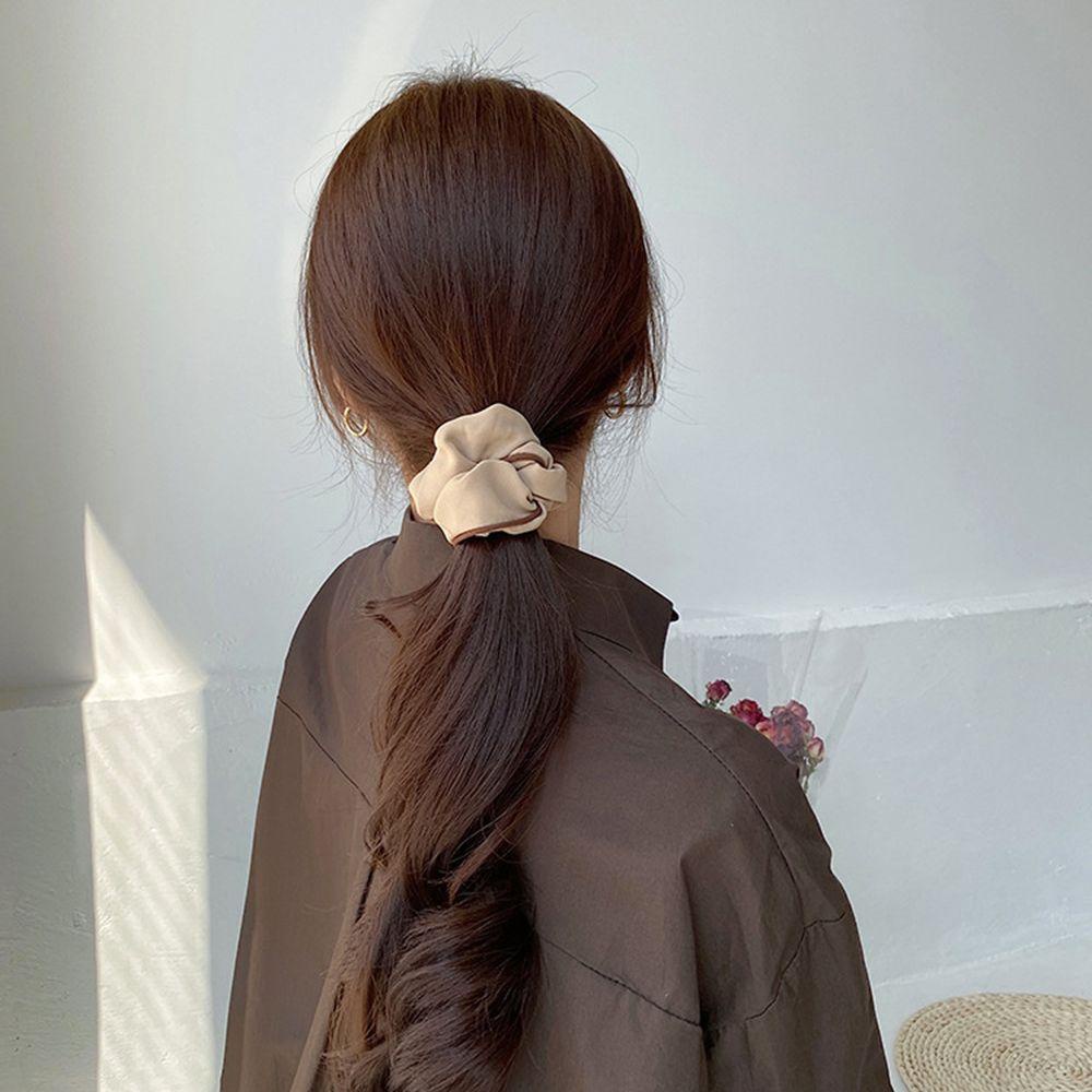 Dây Buộc Tóc Vải Màu Trơn Dễ Thương Cho Nữ