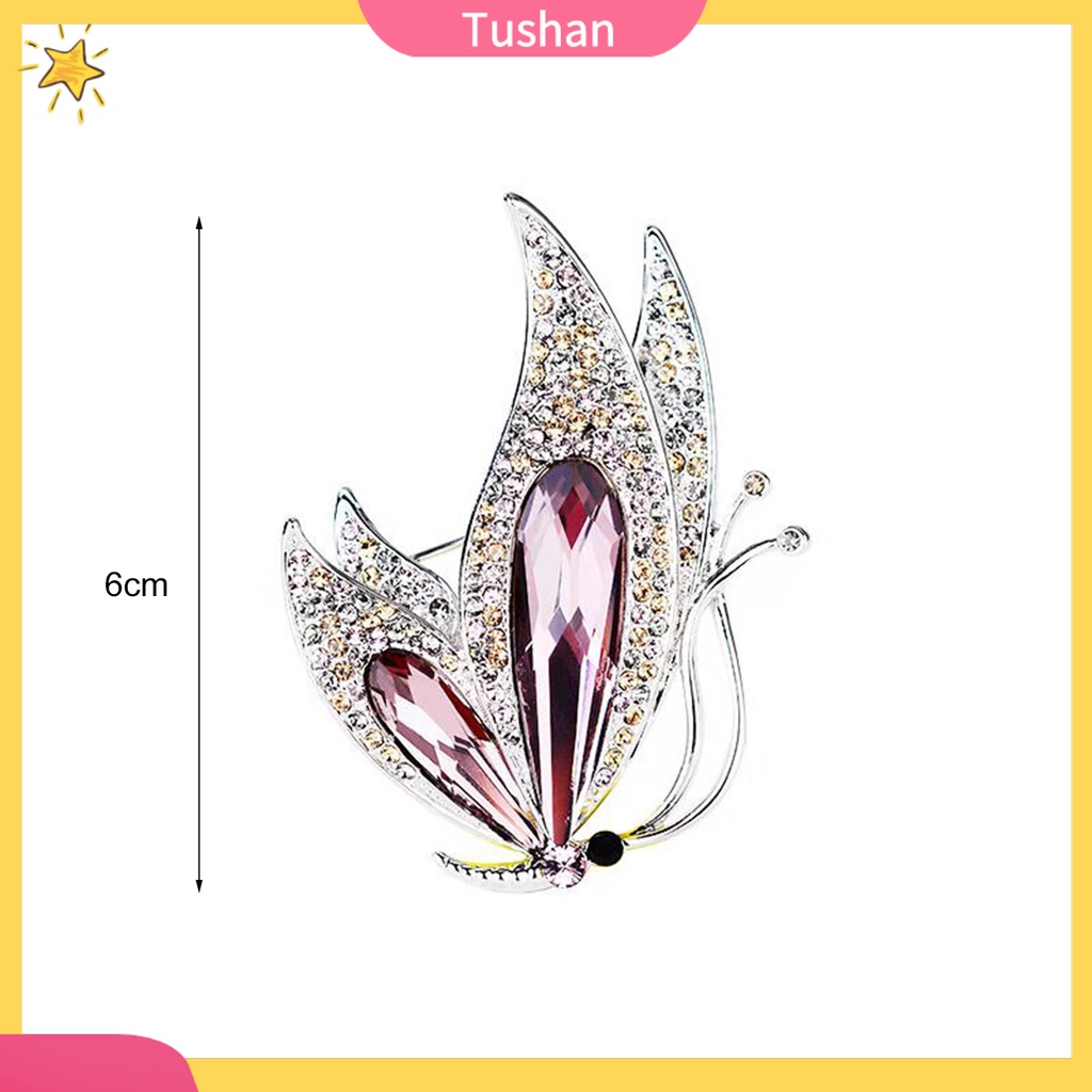 Ghim cài áo đính đá nhân tạo thời trang dành cho nữ