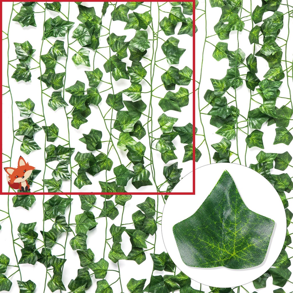 Dây Lá Thường Xuân Nhân Tạo Treo Tường Trang Trí Nhà Cửa/Tiệc Cưới